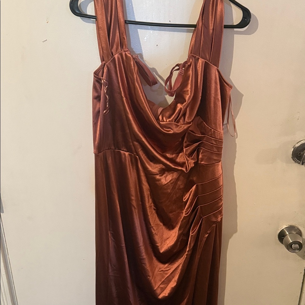 Miusol Copper Backless Dress